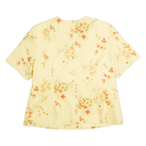 DAMART Womens Blazer Jacket Yellow 90s Floral UK 18