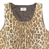 ALBA MODA Womens Blazer Waistcoat Brown 90s UK 18