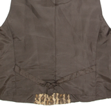ALBA MODA Womens Blazer Waistcoat Brown 90s UK 18