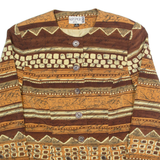 KASPER ASP Womens Blazer Jacket Brown 90s Fair Isle S