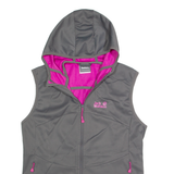 JACK WOLFSKIN Womens Gilet Grey Hooded M