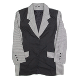 Womens Blazer Jacket Black 90s Houndstooth UK 12