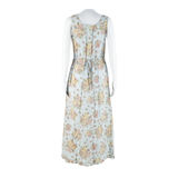 JONES NEW YORK Womens Tea Dress Blue Floral Sleeveless Long XS