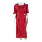 MY MICHELLE Womens Day Dress Red Spotted Short Sleeve Midi L