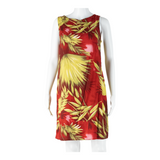 ALWAYS CAROLINE Womens Shift Dress Red Floral Sleeveless Knee Length S