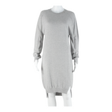 STELLA MCCARTNEY Womens Jumper Dress Grey Long Sleeve Knee Length M