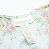 JONES NEW YORK Womens Tea Dress Blue Floral Sleeveless Long XS