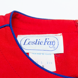 LESLIE FAY Womens Day Dress Red Short Sleeve Midi S