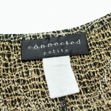 CONNECTED Womens Shift Dress Brown Geometric Sleeveless Midi S