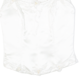 Beaded Womens Corset White Strapless M