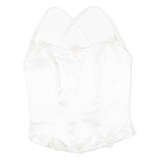 Beaded Womens Corset White Strapless M