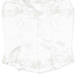 Beaded Womens Corset White Strapless M