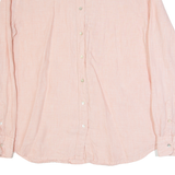 PEPE JEANS Womens Blouse Pink Button Neck Long Sleeve M