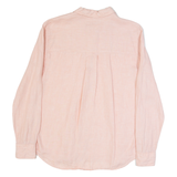 PEPE JEANS Womens Blouse Pink Button Neck Long Sleeve M