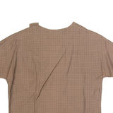 Womens Cropped Blouse Brown Spotted M