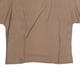 Womens Cropped Blouse Brown Spotted M