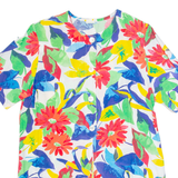 Womens Kimono Blouse Red Floral L