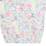 Womens Printed Blouse Pink Collared Floral L