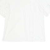 Womens Printed Blouse White Floral M