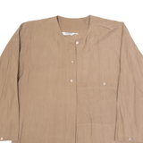 MODISSA Womens Blouse Brown Long Sleeve L