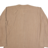 MODISSA Womens Blouse Brown Long Sleeve L