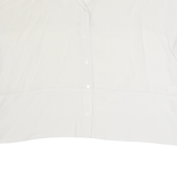 Womens Blouse Beige Button Neck L