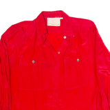Womens Blouse Red Long Sleeve M