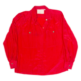 Womens Blouse Red Long Sleeve M