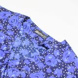 SPORTING DRESS Womens Printed Blouse Blue V-Neck Puff Sleeve Floral UK 14