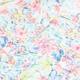 Womens Printed Blouse Pink Collared Floral L