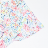 Womens Printed Blouse Pink Collared Floral L