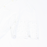Womens Printed Blouse White Floral M