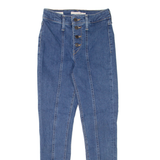 LEVI'S 721 High Rise Ankle BIG E Womens Jeans Blue Slim Skinny W24 L26