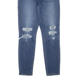 LEVI'S 721 High Rise Distressed Womens Jeans Blue Slim Skinny W26 L27