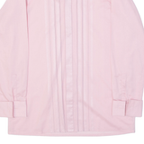 Mens Formal Shirt Pink Linen Long Sleeve M