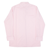 Mens Formal Shirt Pink Linen Long Sleeve M