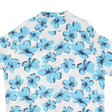 C AND A Slim Fit Mens Hawaiian Shirt White Floral XL