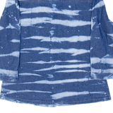 Acid Wash Womens Denim Shirt Blue Long Sleeve L