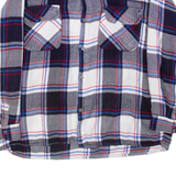 AUCAN Mens Shirt Blue Plaid Long Sleeve XL