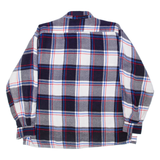 AUCAN Mens Shirt Blue Plaid Long Sleeve XL