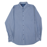 PIERRE CARDIN Slim Fit Mens Plain Shirt Blue Long Sleeve L