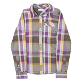 COLUMBIA Womens Shirt Purple Nylon Check Long Sleeve XS