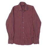 HUGO BOSS Mens Formal Shirt Red Long Sleeve L