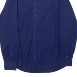 TOMMY HILFIGER New York Fit Mens Shirt Blue Spotted Long Sleeve M