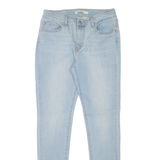 LEVI'S 710 Womens Jeans Blue Slim Skinny Stone Wash W27 L30