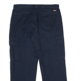 DICKIES Workwear Cargo Mens Trousers Blue Regular Straight W38 L28
