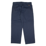 DICKIES Mens Twill Trousers Blue Relaxed Straight W38 L30