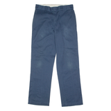 DICKIES Workwear Mens Twill Trousers Blue Regular Straight W32 L32