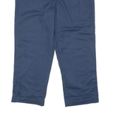 DICKIES Blanket Lined Workwear Mens Twill Trousers Blue Regular Straight W38 L28