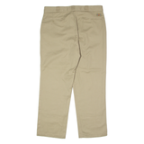 DICKIES Workwear Mens Twill Trousers Beige Regular Straight W38 L30